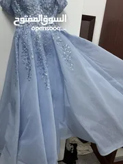  2 فستان خطبة  لون ازرق شبه جديد