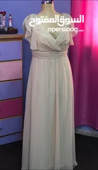  1 فستان بيج طويل