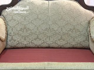 5 ‏طقم كنب خشب زان سبع مقاعد