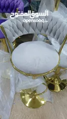  4 جديد وحصري .......  كراسي استول التركي  استالس ذهبي  جك بحمل وزن 150k بشكل جديد  خدمه توصيل عمان ومح