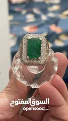  8 Natural Emerald&White Diamonds