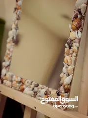  3 Wall Mirror with Shell Frame - Resin Coated. perfect for bedrooms & entryways.