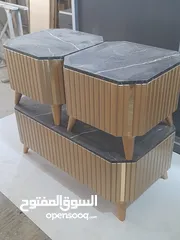  29 طاولات وسط خشب ودهان الون اختياري مكون من ثلاث قطع تفصيل حسب المقاس