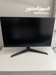  3 LG Gaming monitor 240Hz. Tilt/height/pivot adjustable stand  1ms response time  size 27”