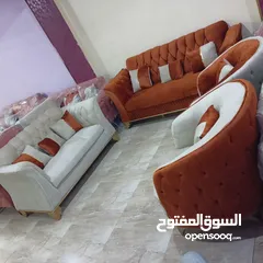  4 ركنة خشب زان ابيض  قماش هامر مستورد