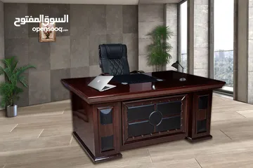  22 مكتب مدير مودرن (اثاث مكتبي -خشب-زجاج ) elegant modern office furniture desk