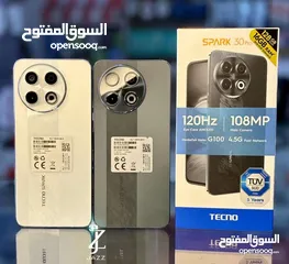  2 تكنو سبارك 30 برو للبدل فقط استعمال 25يوم وكاله مع كل اغراضه