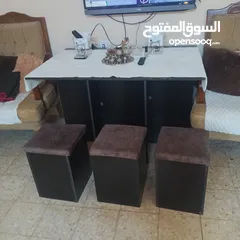  2 طاولة سفره معها 6كراسي جديده للبيع سعر 35