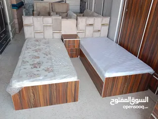  10 غرفه نوم كامله مع الفرشه وملحق وبنش قدام التخت جديد
