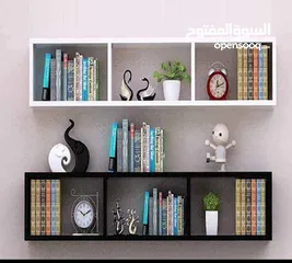  5 رفوف خشب شاشه ومطبخ وحمام وديكور حائط وستاند مكياج وجلاتين وغيره