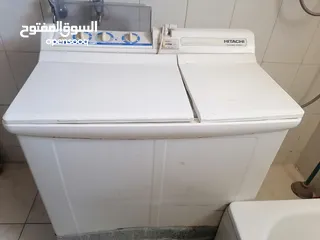  1 غسالة هيتاشي مستعملة بحالة جيدة ومصفحة ضد الصدأ للبيع اربد نهاية شارع فلسطبن