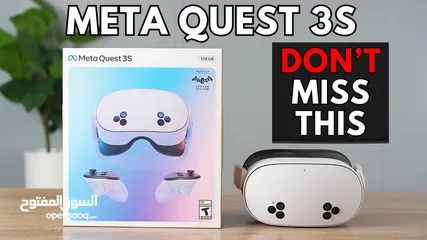  2 "استكشف عوالم جديدة مع META QUEST 3S 128GB - غامر في الواقع الافتراضي بجودة ودقة خيالية!