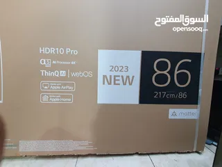  2 LG, UHD 4K TV, 86 inch UR78 series, WebOS Smart AI ThinQ, 2023 86UR78006LC