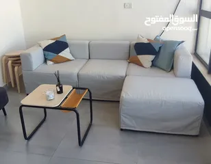  19 IKEA Sofa, L-shape, Couch,ايكيا كنبة صوفا كورنر