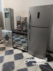  9 بكج عرسان مستعمل 7 قطع  ثلاجه 22قدم نوع ناشونال  غاز يونفيرسال ايطالي مجدد كامل 5 عيون غساله ناشونال