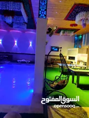  28 مزرعة ريفان المغلقة بالكامل للايجار  مسبح مغلق و مدفى خصوصية عالية مكان خاص للشواء مكان خاص للاطفال