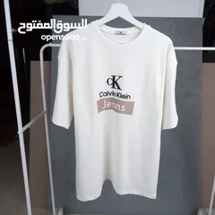  3 تيشرت Calvin Klein بوليفار أوفر سايز قطن 100%