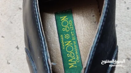 4 حذاء كندرة صناعة يدوية ماركة Mason & Son عالمية نمرة 43 جلد طبيعي