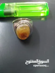  5 خاتم فضة عقيق سليماني طبيعي صياغه ايرانية قياس28 الوزن 10غرام