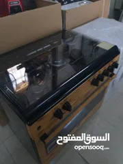  5 غاز آب اكما صناعه تركية 90 سم لون خشابي فل سيفتي مع شعله ومع شوايه بالفرن ومكفول سنه