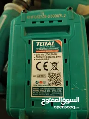  4 صاروخ شحن توتال بطارية ليثيوم 20 فولت 5 امبير استخدام محترف راس صاروخ نضيف