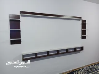  27 رف شاشة التلفزيون خشب لامنيت مميز