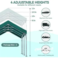  7 ADVANCE OUTDOOR Upgraded 10'x20' Steel Carport with Adjustable Height (Made in USA)