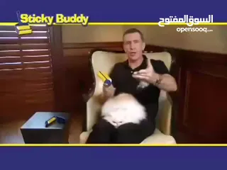  5 رول Sticky Buddy لإزالة الأوساخ والشعر الحل السريع والفعّال لتنظيف الأثاث، الملابس، والسجاد من الشعر