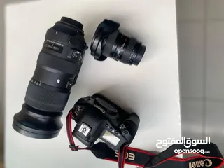  2 كانون كاميرا D1 mark iv كاملة الملحقات و عدستين   Sigma 60-600mm sport & EF 16-35mm IS II