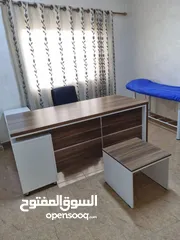  3 مكتب مدير مع جانبية ثابثة وطاولة وسط توصيل مجاني  لامينيت للأثاث المكتبي