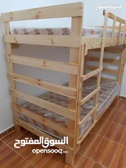  31 تخوت طابقين مع تخت اضافي من الأسفل مع درج وجوارير وارفف من وسط التخت سرير شبابي وأسرة سرير