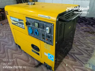  2 مولد كهرباء ديزل صايلنت 6 كيلو ونص