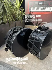  4 طبل عرقسوسي مرابط و زوايه  صناعه سوريه كولتي عالي جديده مع شنته وعصي هديه وكفاله
