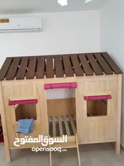  2 Kid’s House Bed (Real wood) سرير للاطفال(شكل بيت)