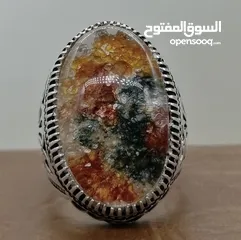  2 خاتم فضة من العيار الثقيل عيار 925 فعلي متوج بتحفة من الدر النهري التي لن تتكرر
