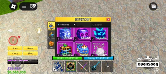  9 حساب روبلوكس ماب بلوكس فروت (Blox fruits)