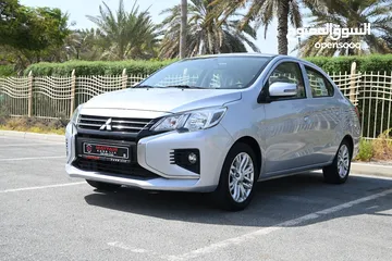  3 O% DP - ORINGINAL PAINT - MITSUBISHI ATTRAGE 2021 - LOW MILEAGE - GCC SPECS - FIRST OWNER