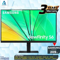  1 شاشة سامسونج Monitor Samsung 27 Inch 2K بافضل الاسعار