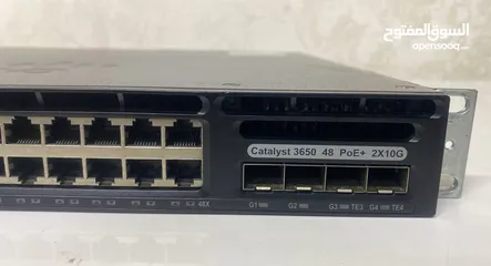  2 Cisco Catalyst 3650 48 Port PoE 2x10G