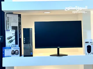 5 كمبيوترات كور اي فايف ديل شاشات 24 انش جديده بلكرتونه