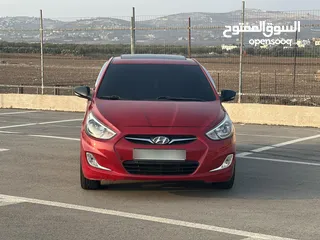  4 هونداي اكسنت /2014  فل فتحة سقف ديزل اتوماتيك 4 غيار كاملة الإضافات و المميزات