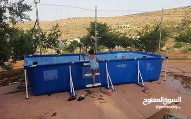  5 بركة سباحة دائري مع فلتر ومنفاخ وغطا وكلور تعقيم بسعر حرق 140 دينار مقاس 3.05 متر ارتفاع 76 سم