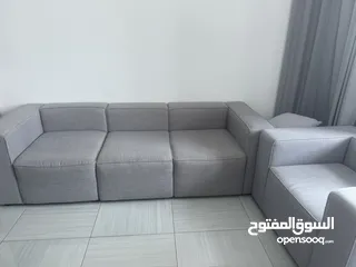  3 Sofa 4 seaters grey color