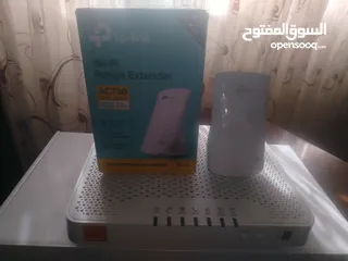  3 راوتر فايبر بزبط يكون مقوي اشارة عدد 2 + مقوي شبكة tp-link جميع الاجهزة بحالة ممتازة
