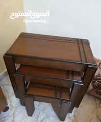  4 طاولات خشب مع طاولات درج هدية