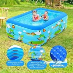  2 برك family funpool القابلة للنفخ بأحجام واشكال متعددة بتنفخها ب 5 دقايق خامات قوية وآمنة مع هدية