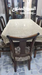  7 غرفة سفرة خشب مستعملة
