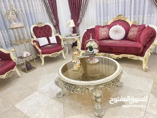  9 طقم كنب حفر زان دمياطي مصري وقماش تركي