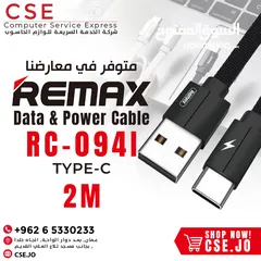  1 Remax RC-094A Cable Data & Charging for Type C-2M كيبل شحن 2 متر (TYPE C)