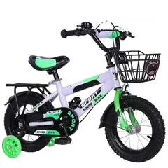  2 دراجة هوائية للاطفال مقاس 12 انش بسعر الجملة مع سلة ومطرة